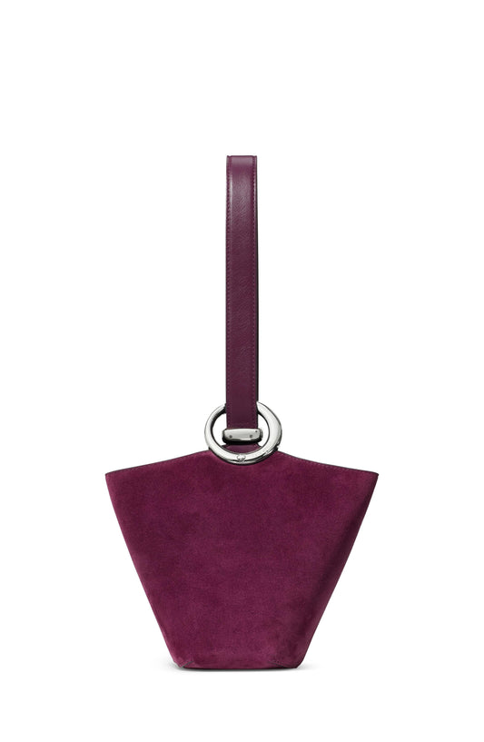 KN282-Halo Suede Mini Bucket Bag-Purple Agate