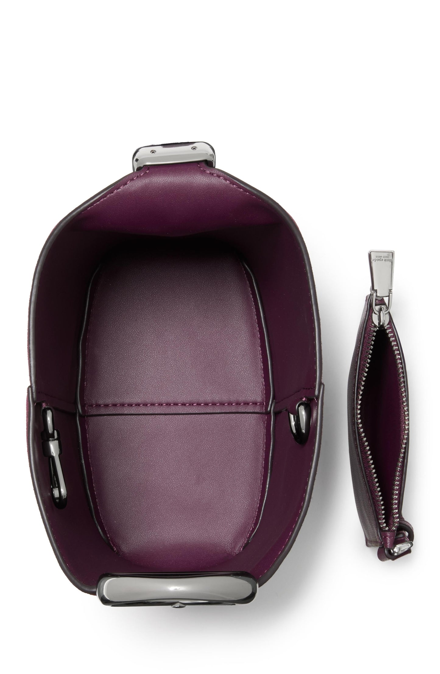 KN282-Halo Suede Mini Bucket Bag-Purple Agate