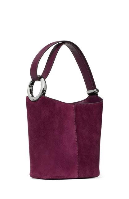 KN282-Halo Suede Mini Bucket Bag-Purple Agate