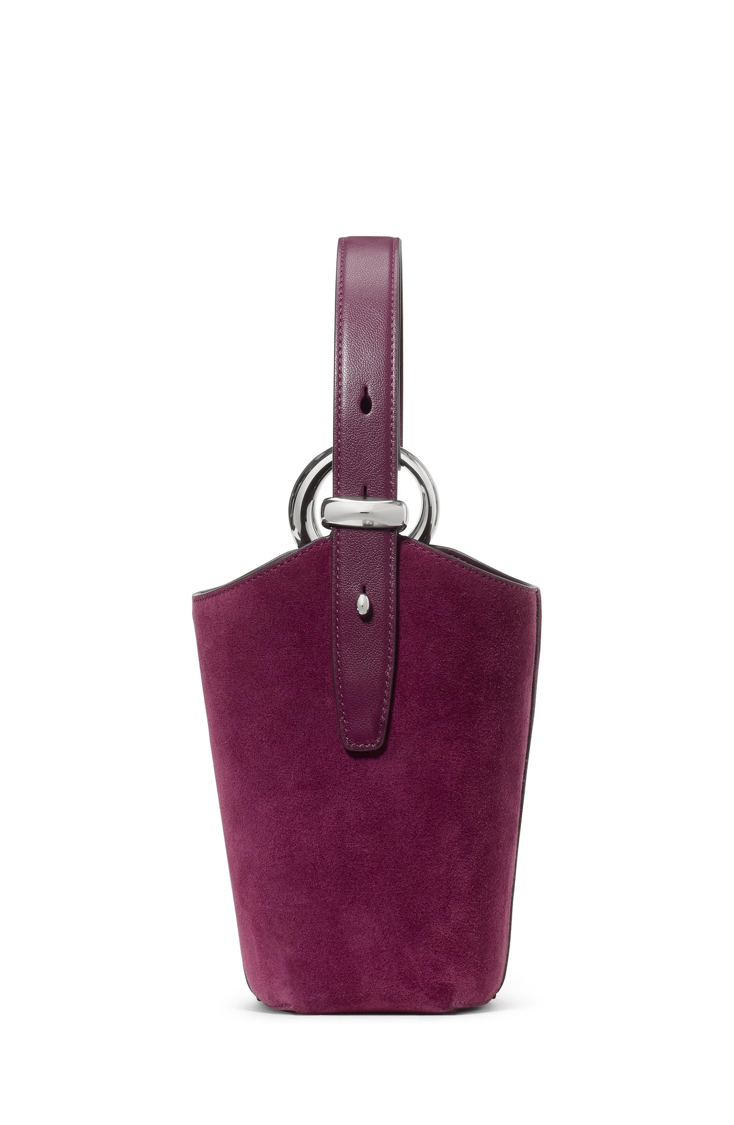 KN282-Halo Suede Mini Bucket Bag-Purple Agate