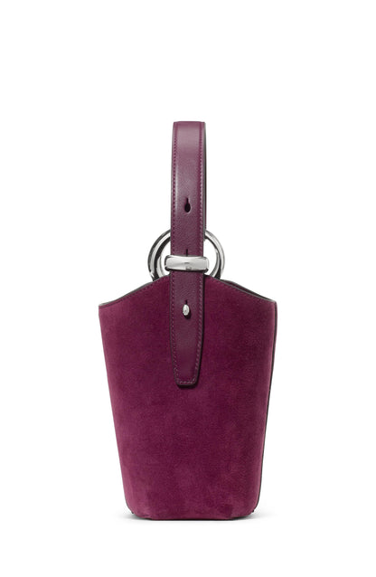 KN282-Halo Suede Mini Bucket Bag-Purple Agate