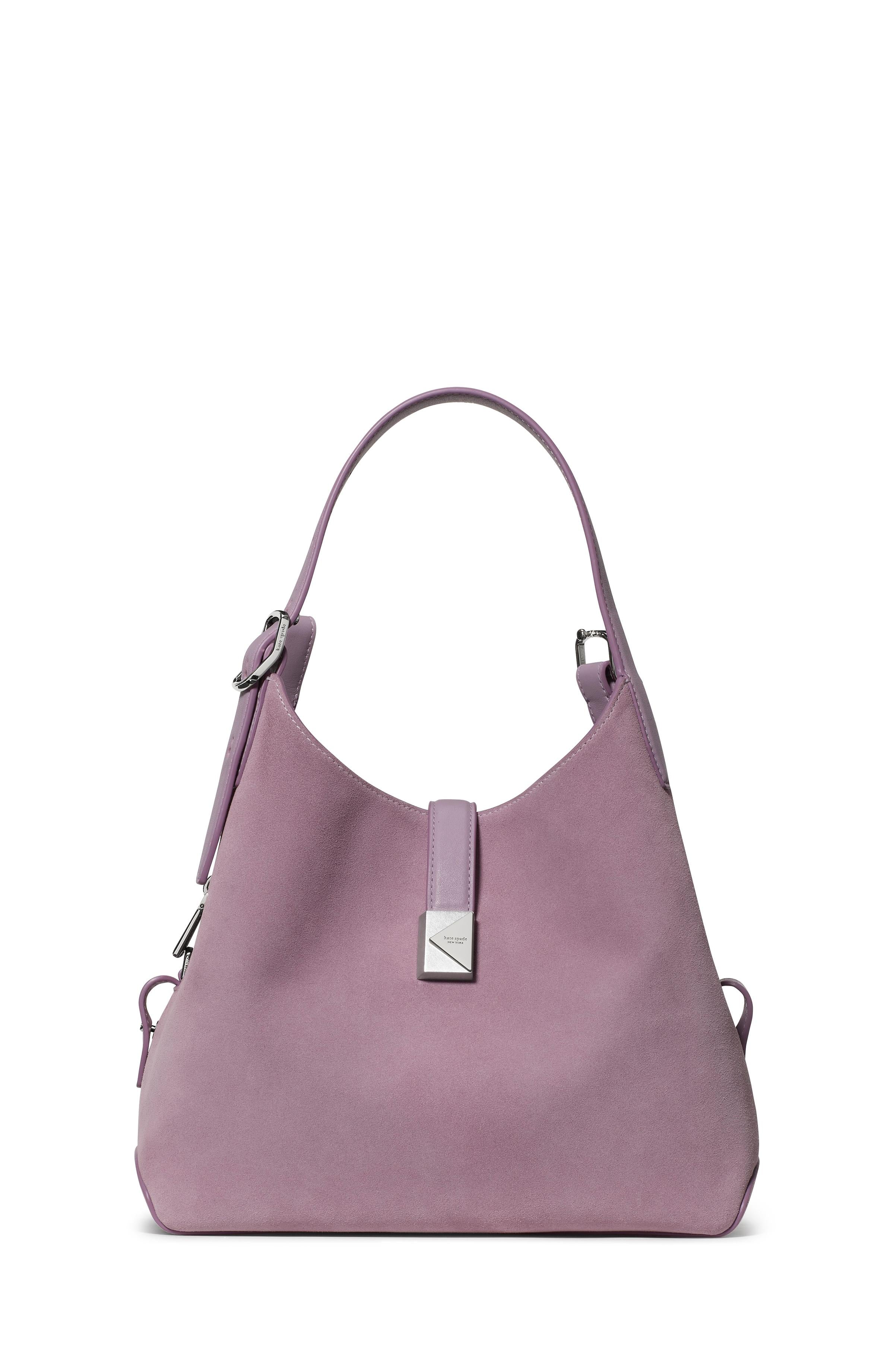 KN306-Deco Suede Crossbody Tote Bag-Market Purple Multi