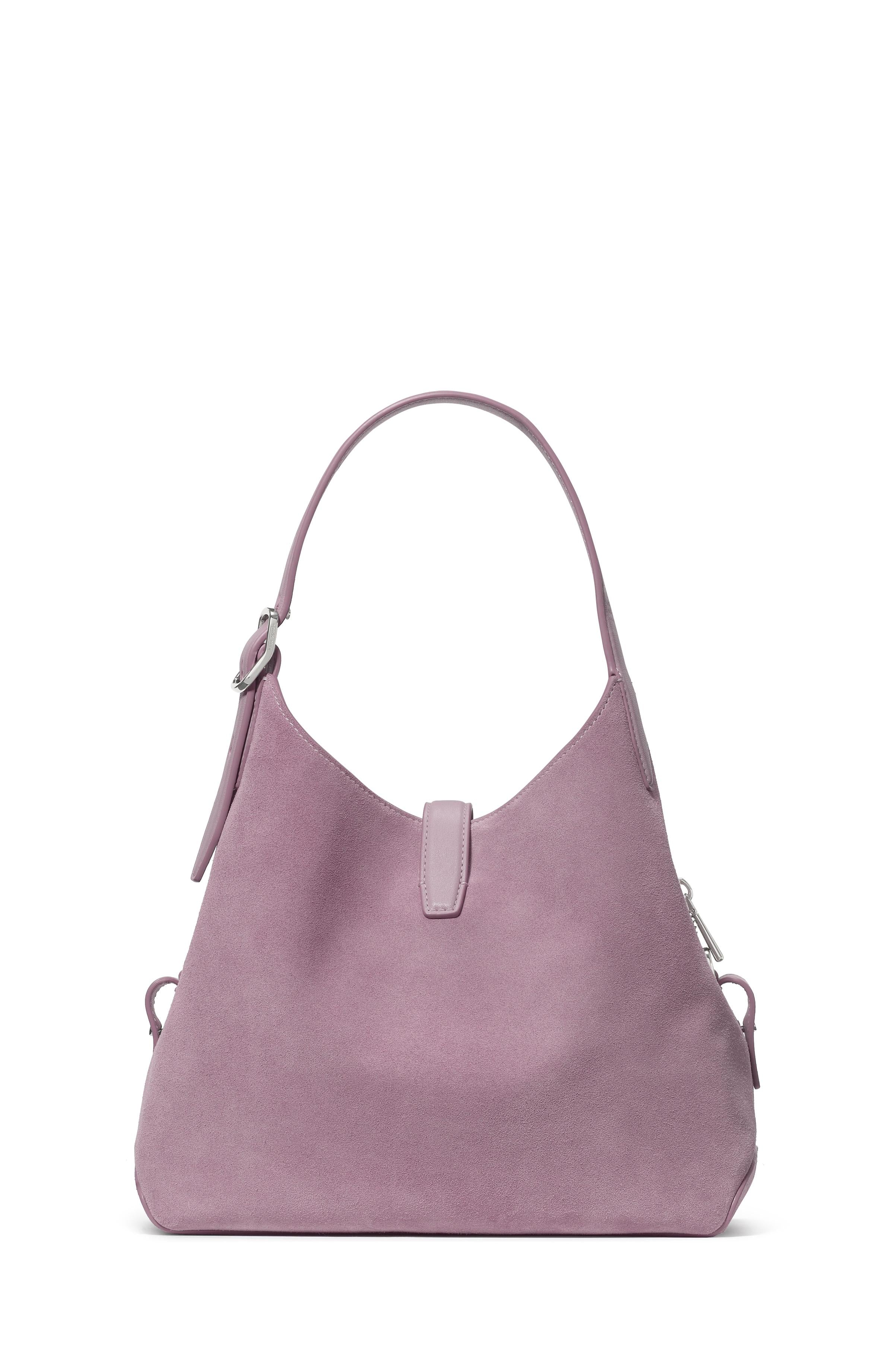 KN306-Deco Suede Crossbody Tote Bag-Market Purple Multi