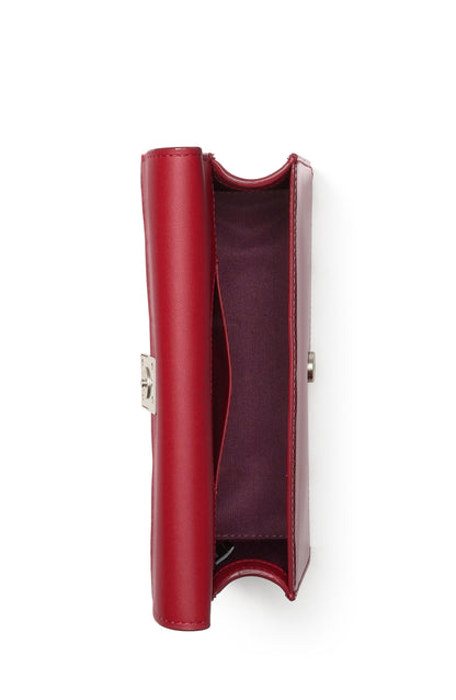 KN317-Deco Patent Mini Crossbody-Dark Scarlet