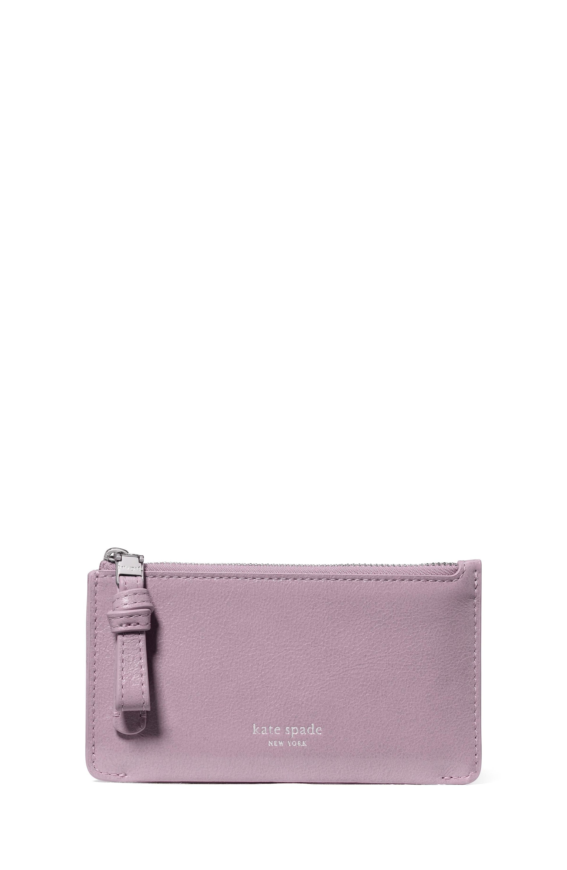KN334-Loop East West Zip Card Case-Market Purple