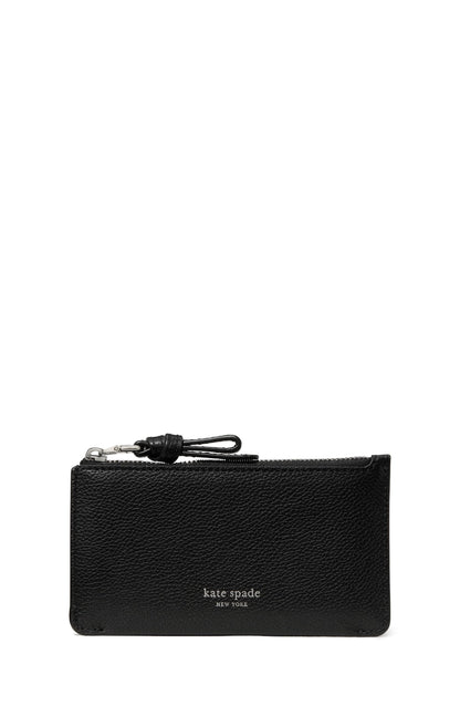KN335-Loop East West Zip Card Case-Black