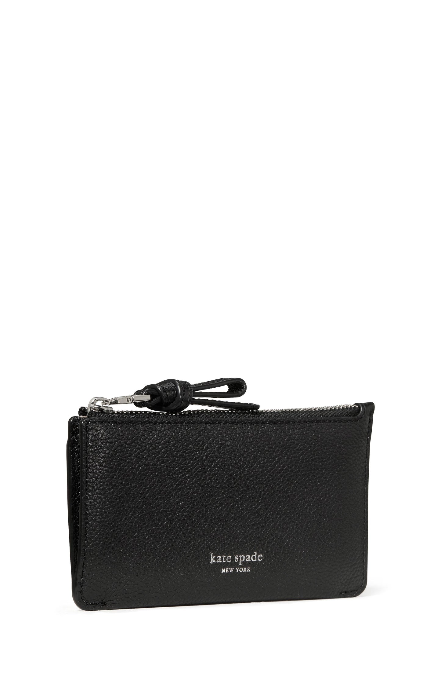 KN335-Loop East West Zip Card Case-Black