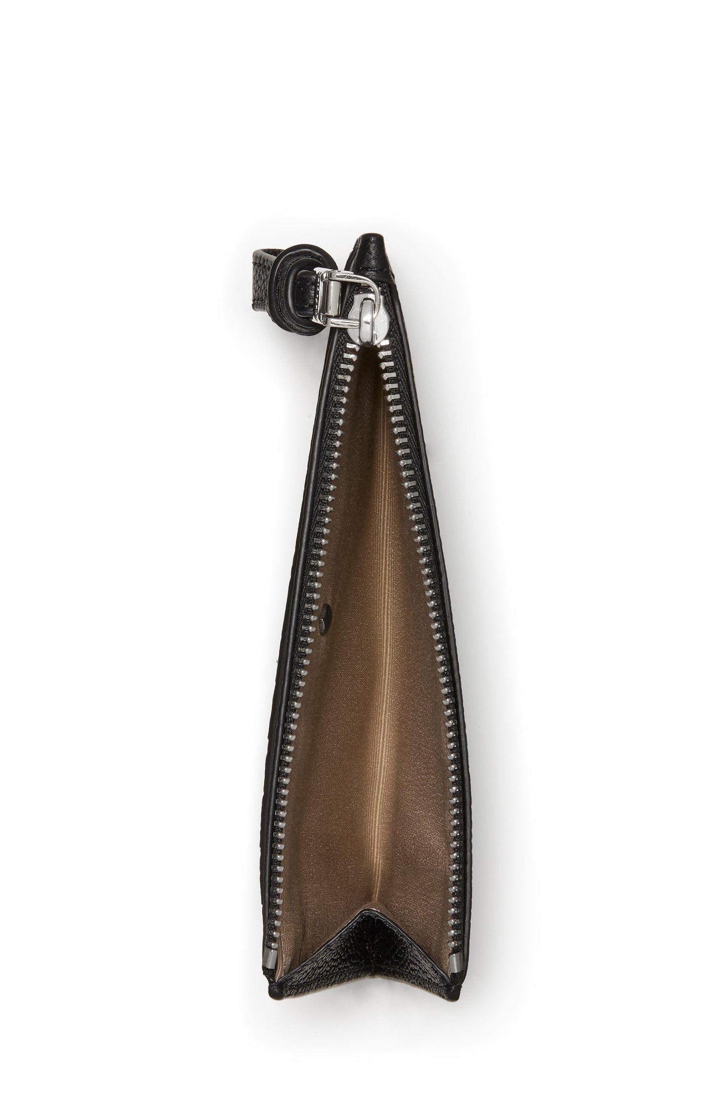 KN335-Loop East West Zip Card Case-Black