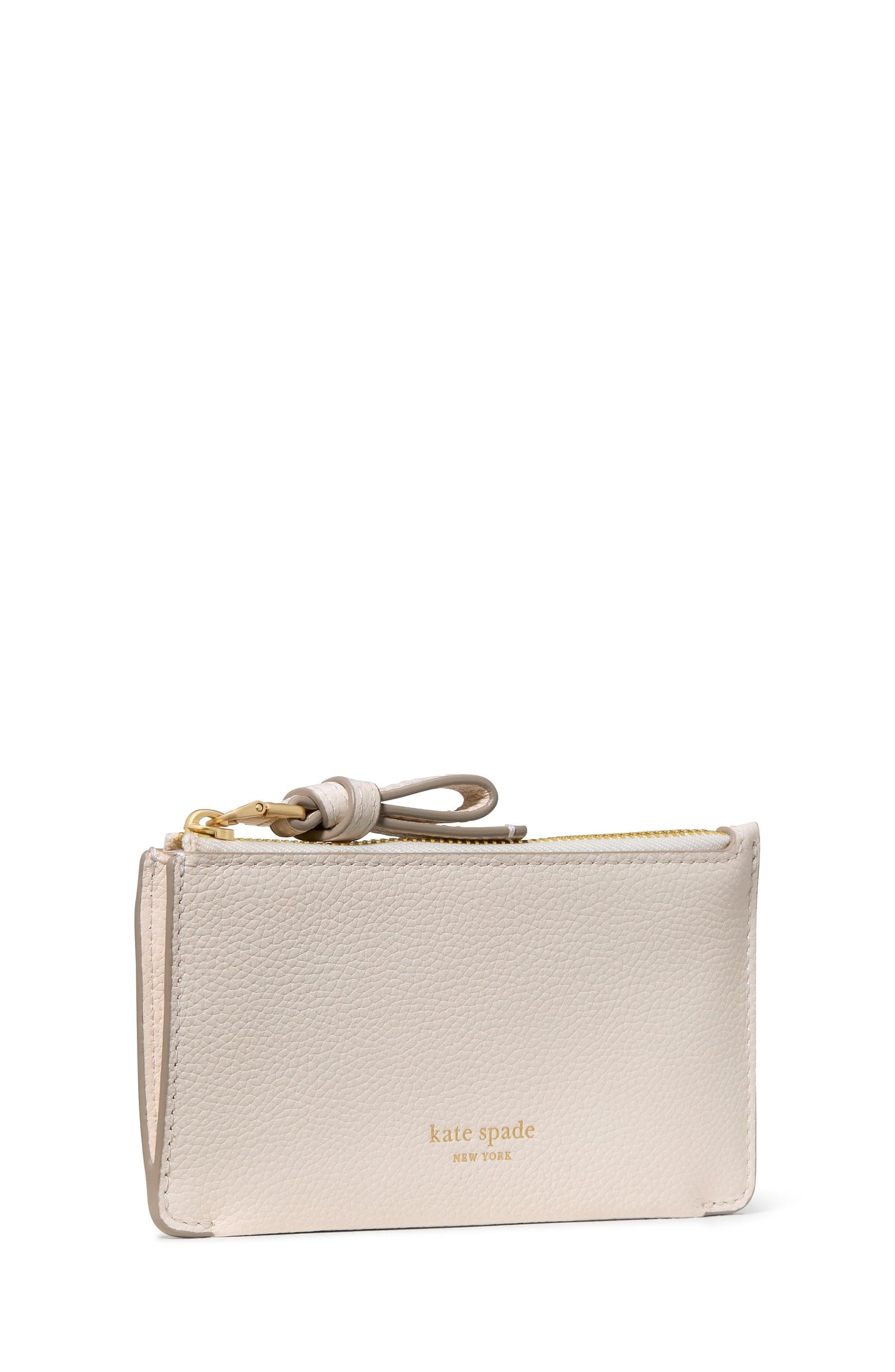 KN335-Loop East West Zip Card Case-Cashew Milk