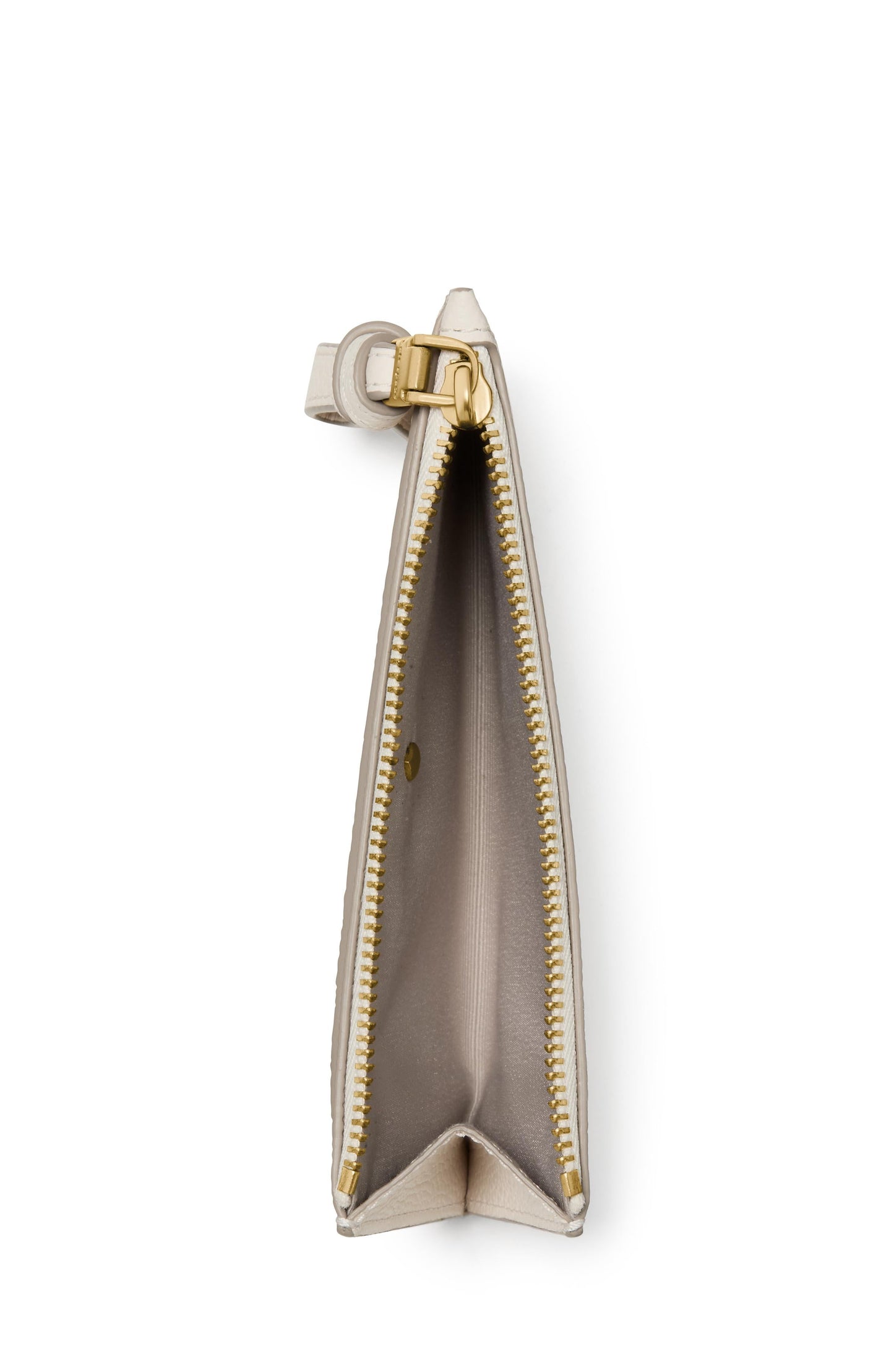 KN335-Loop East West Zip Card Case-Cashew Milk