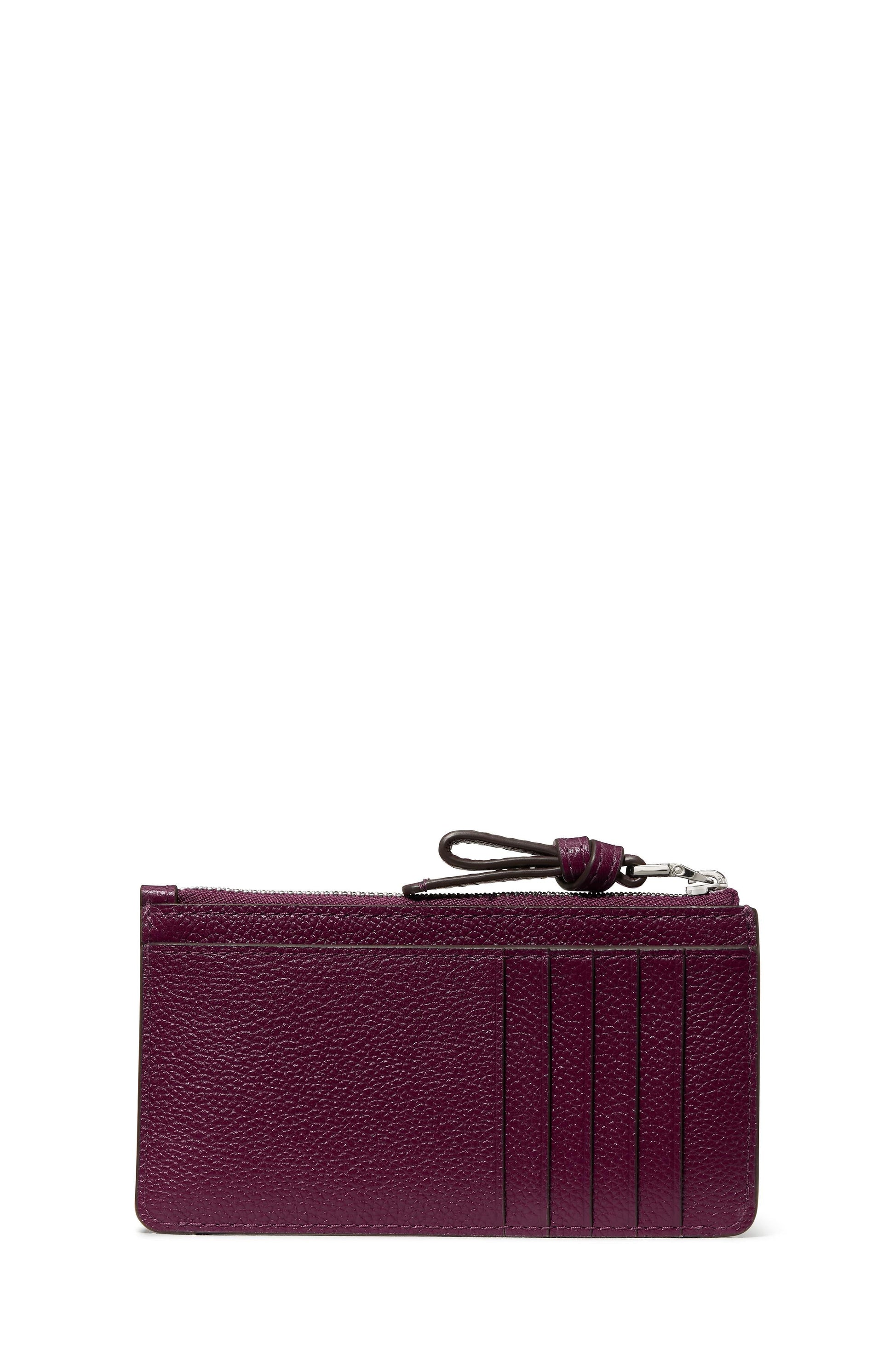 KN335-Loop East West Zip Card Case-Purple Agate