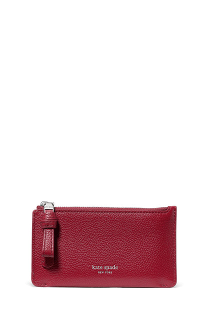 KN335-Loop East West Zip Card Case-Red Jam