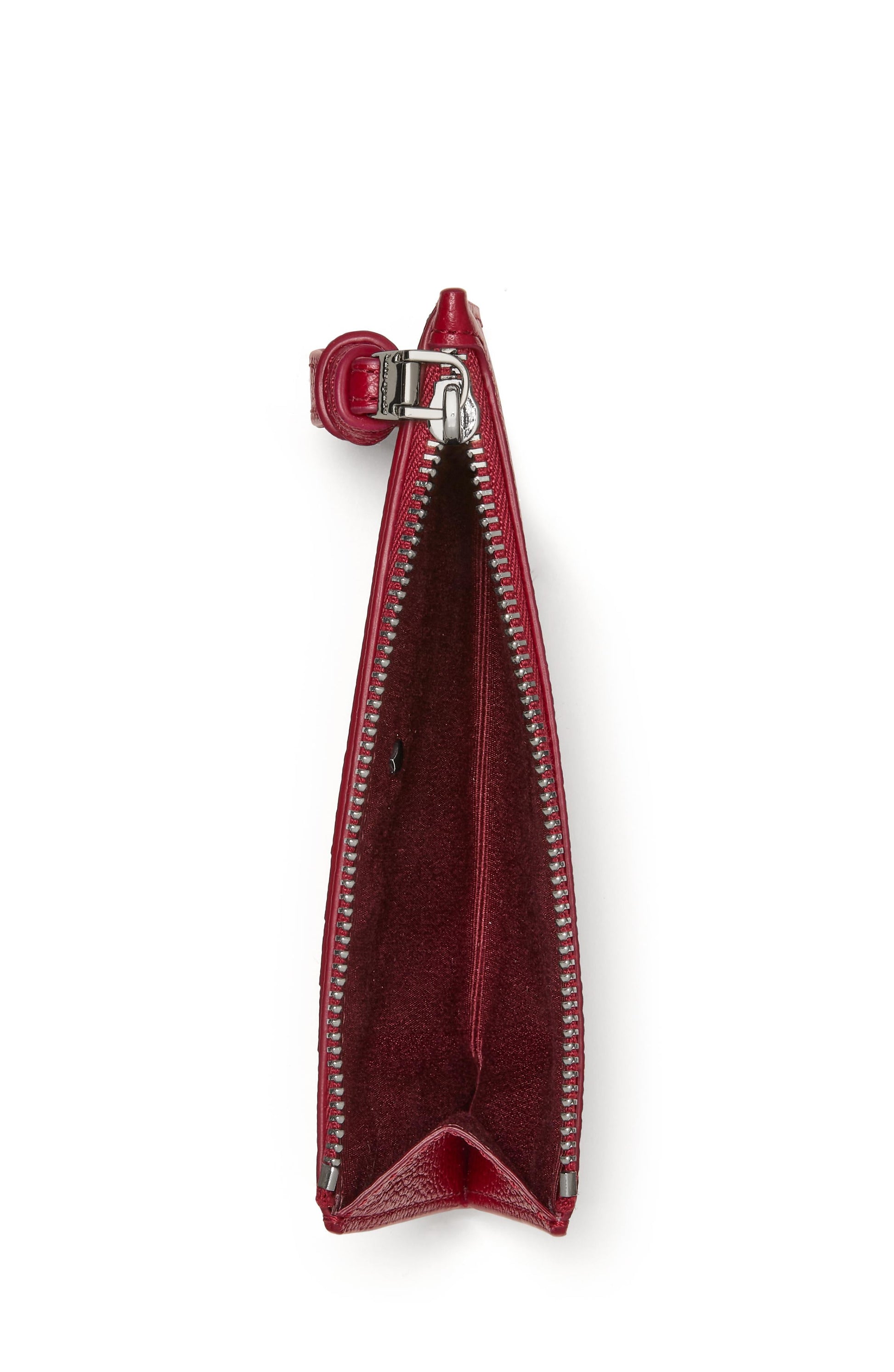 KN335-Loop East West Zip Card Case-Red Jam