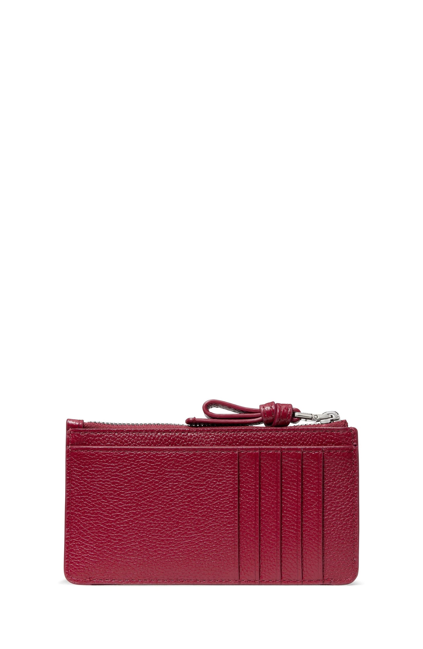 KN335-Loop East West Zip Card Case-Red Jam
