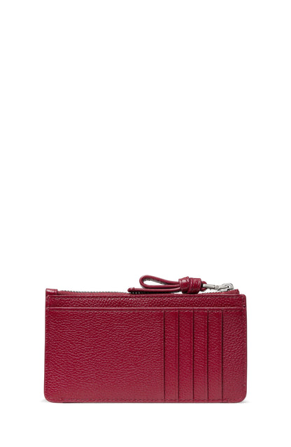 KN335-Loop East West Zip Card Case-Red Jam
