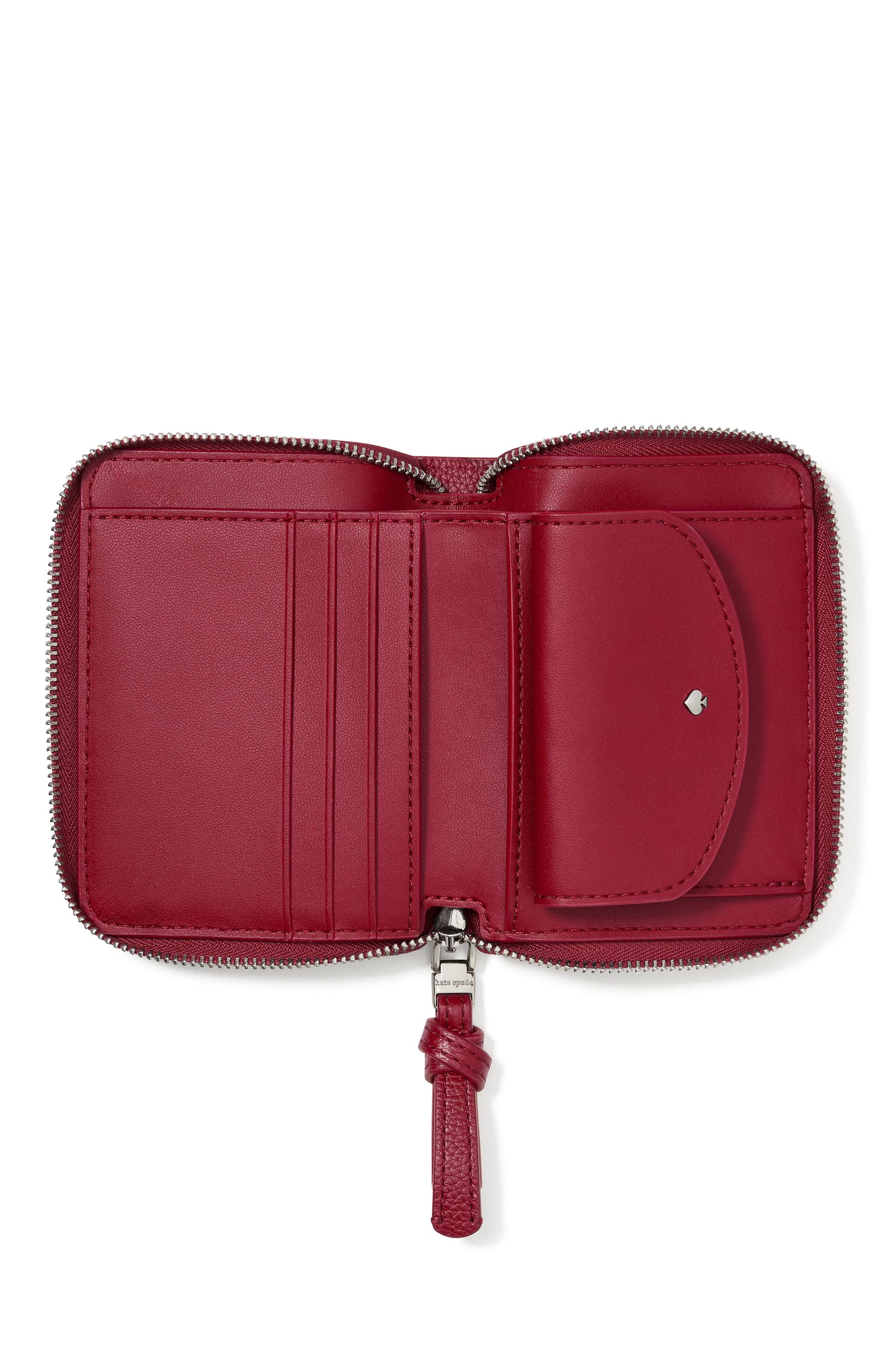 KN336-Loop Zip Around Wallet-Red Jam