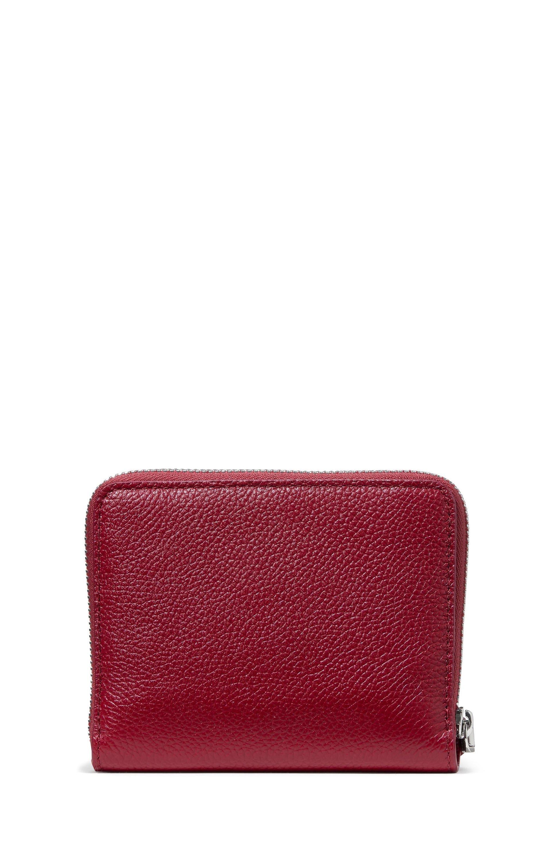 KN336-Loop Zip Around Wallet-Red Jam