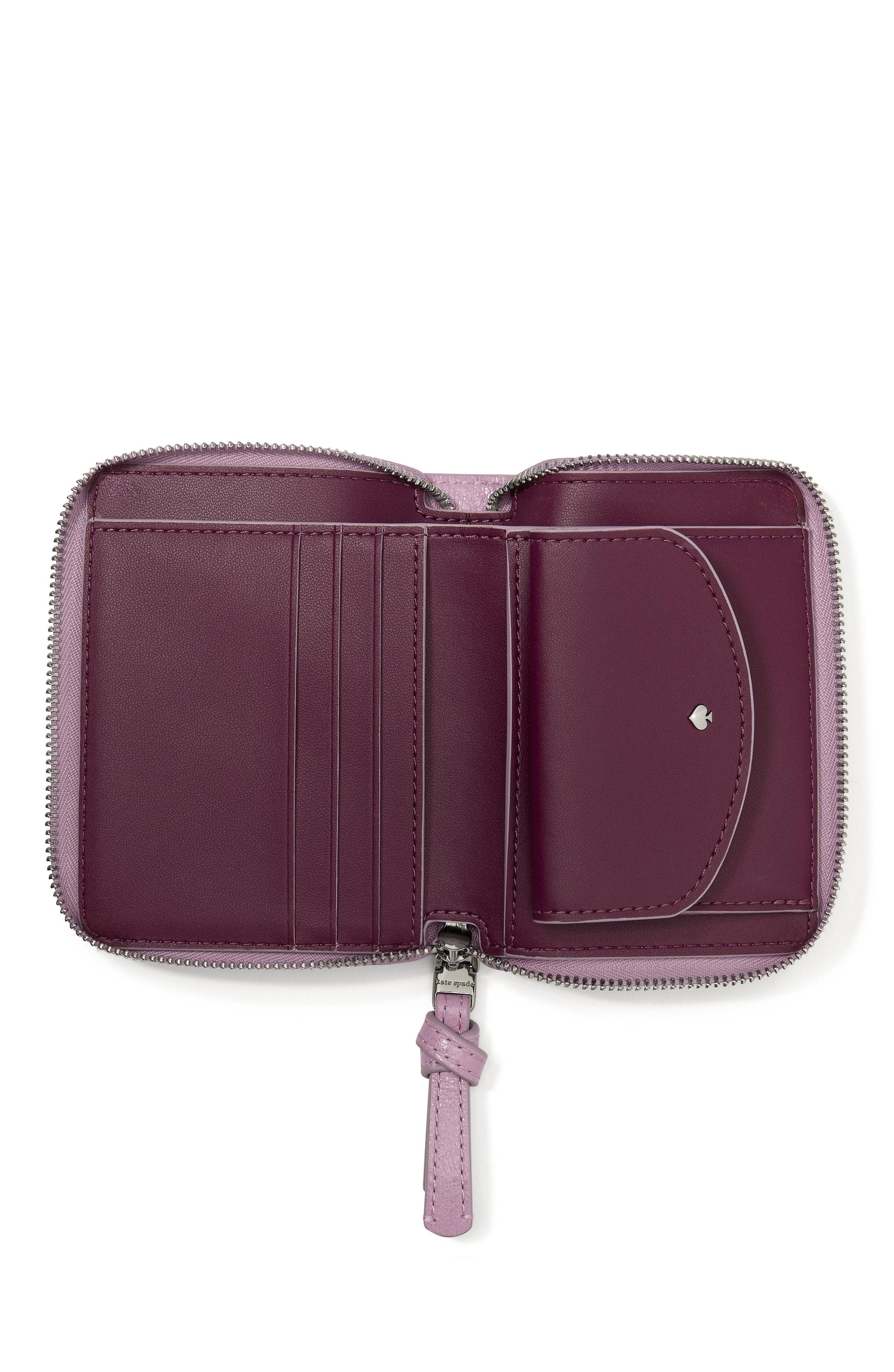 KN337-Loop Glazed Zip Around Wallet-Market Purple