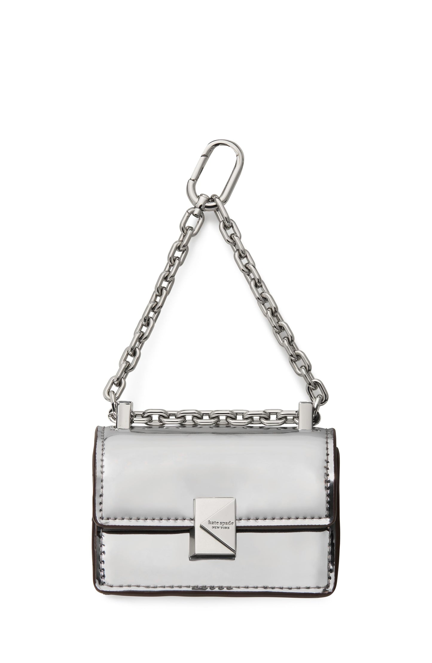 KN357-Charmed Metallic Nano Deco Bag Charm-Silver