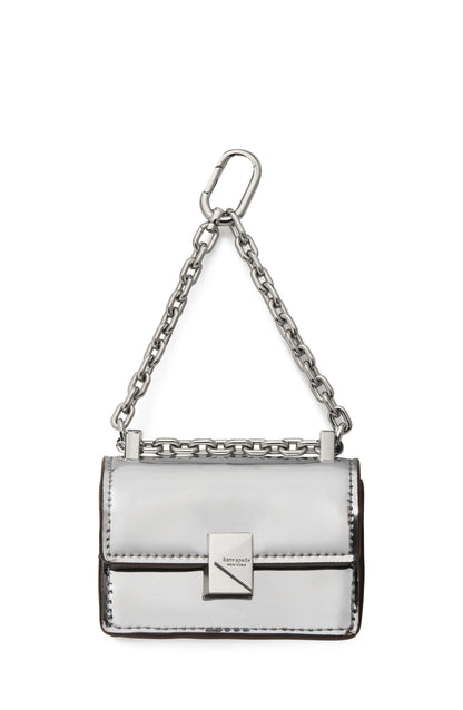 KN357-Charmed Metallic Nano Deco Bag Charm-Silver