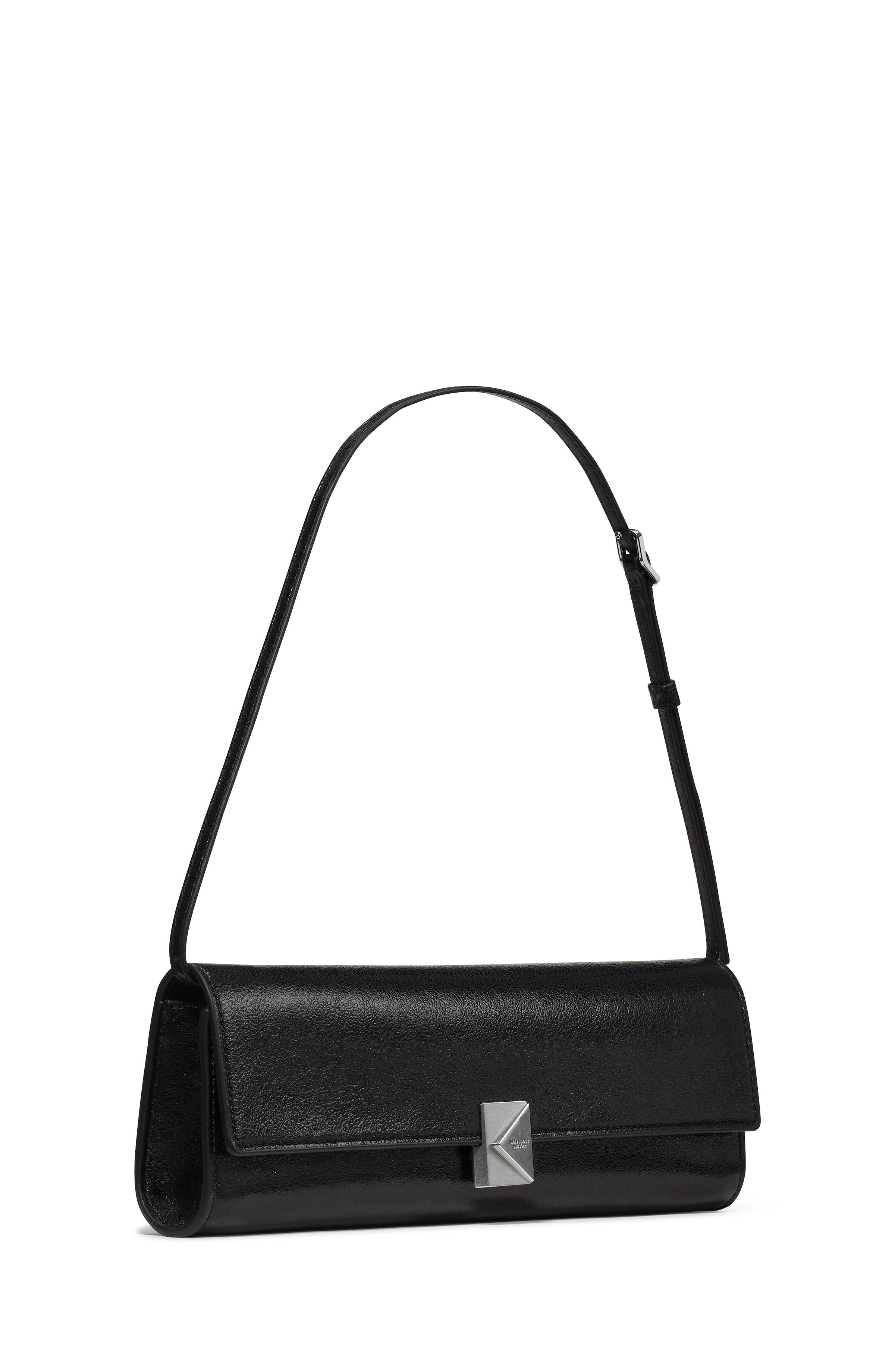 KN379-Deco Glazed Soft Mini Shoulder-Black