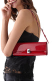 KN380-Deco Patent Soft Mini Shoulder-Dark Scarlet