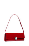 KN380-Deco Patent Soft Mini Shoulder-Dark Scarlet