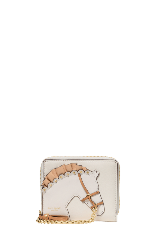 KN399-Saddle Up Compact Wallet-Cashew Milk Multi