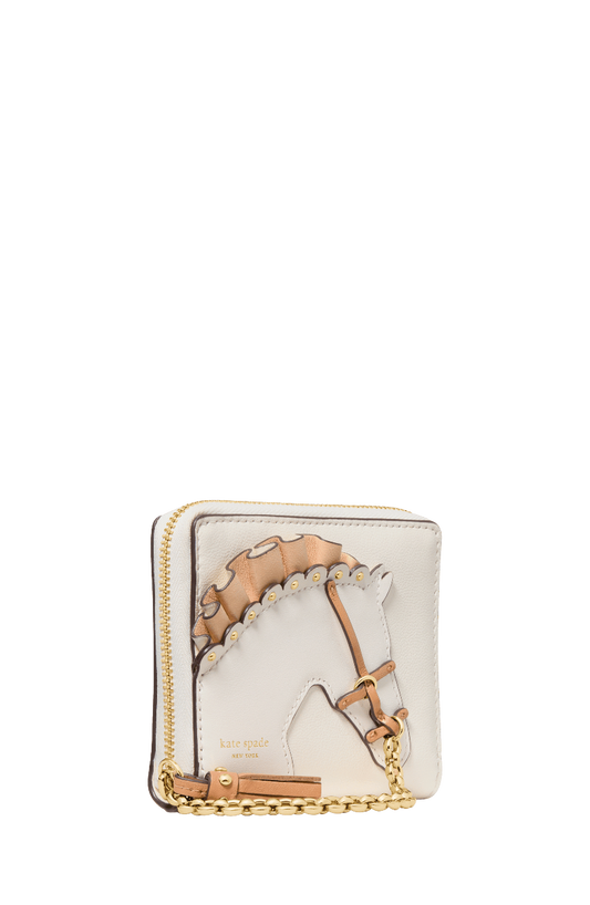 KN399-Saddle Up Compact Wallet-Cashew Milk Multi