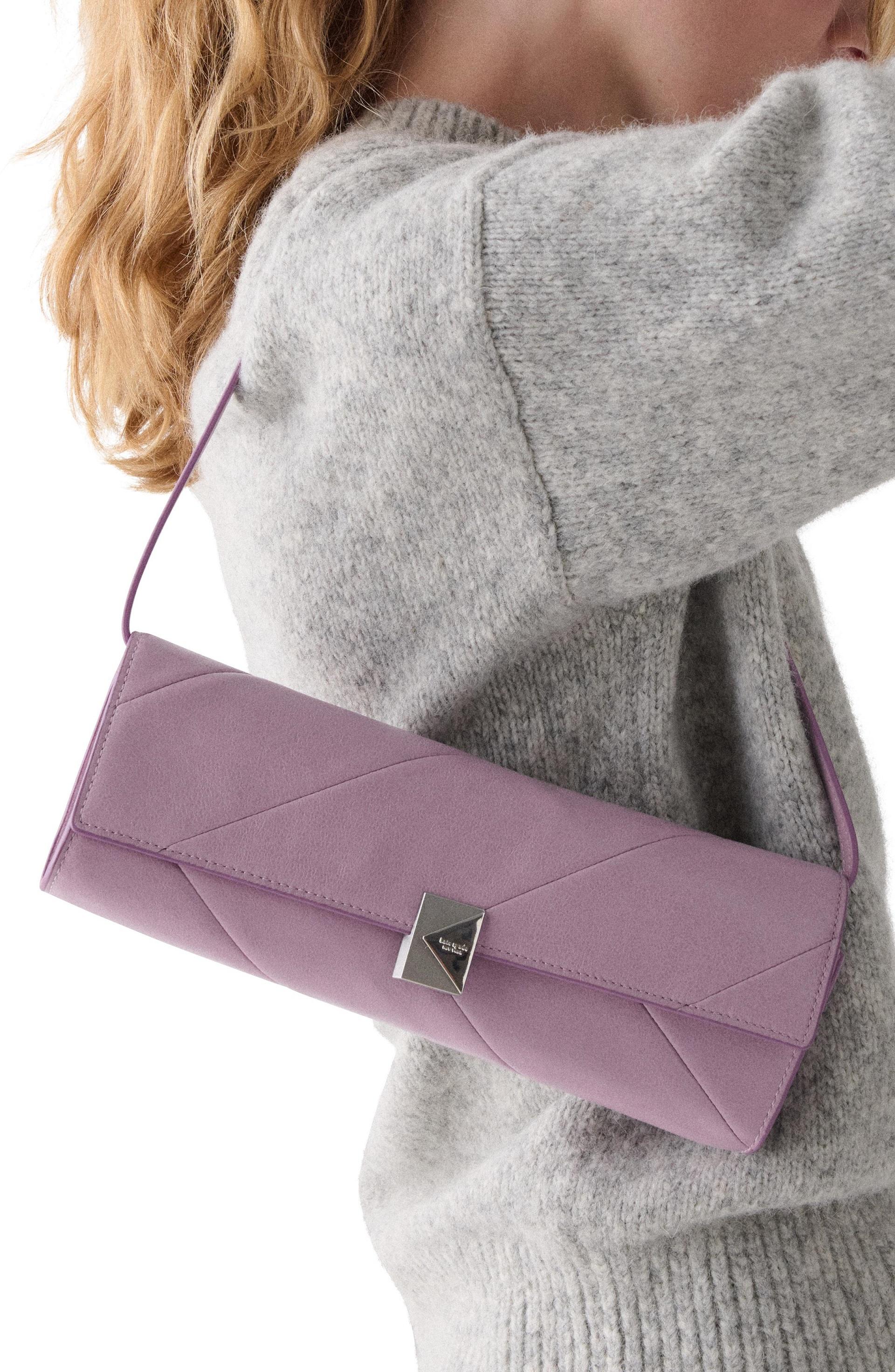 KN414-Deco Pieced Glazed Soft Mini Shoulder-Market Purple