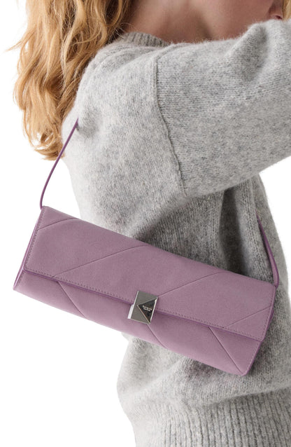 KN414-Deco Pieced Glazed Soft Mini Shoulder-Market Purple