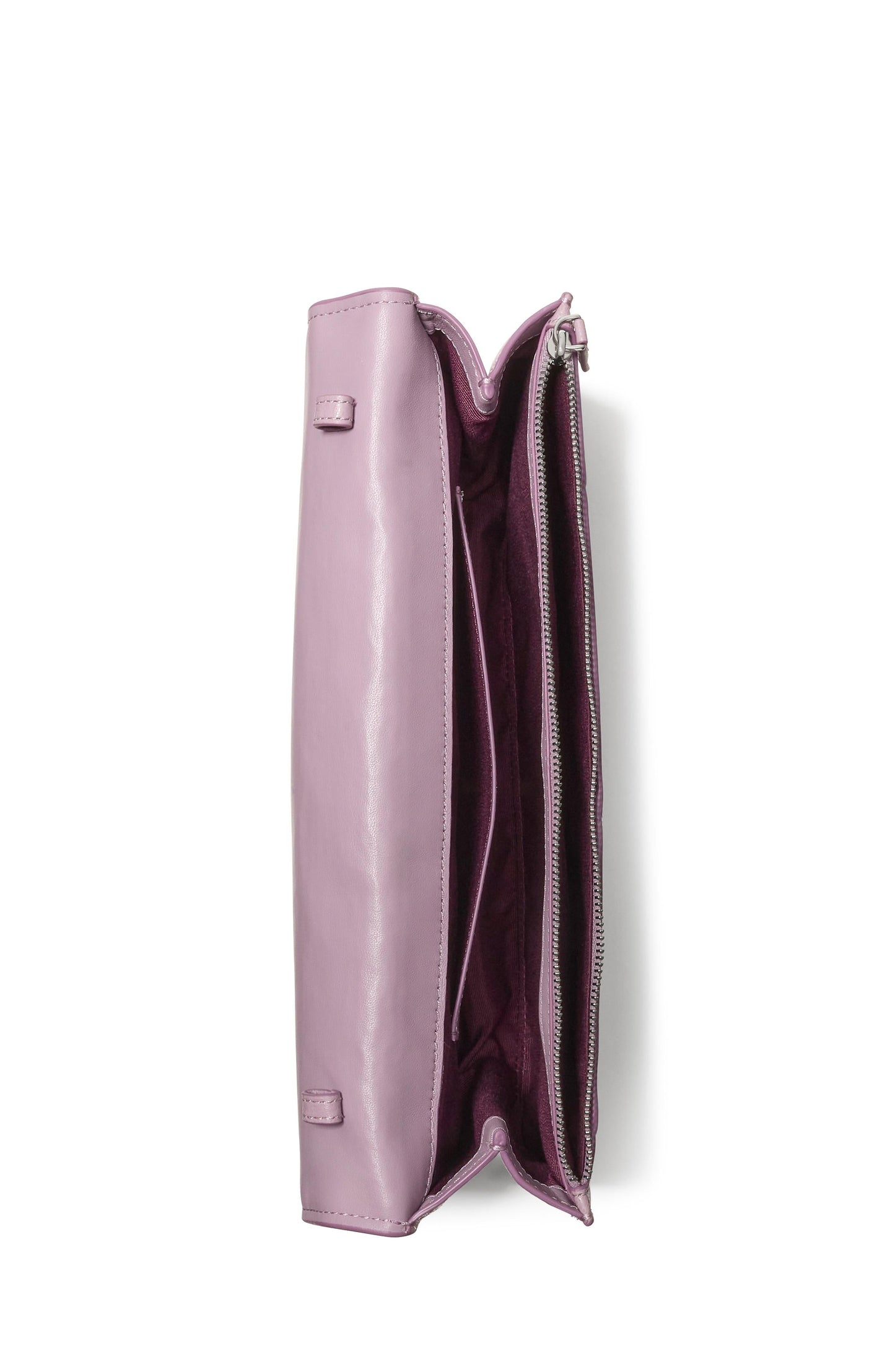 KN416-Deco Glazed Leather Soft Shoulder Bag-Market Purple