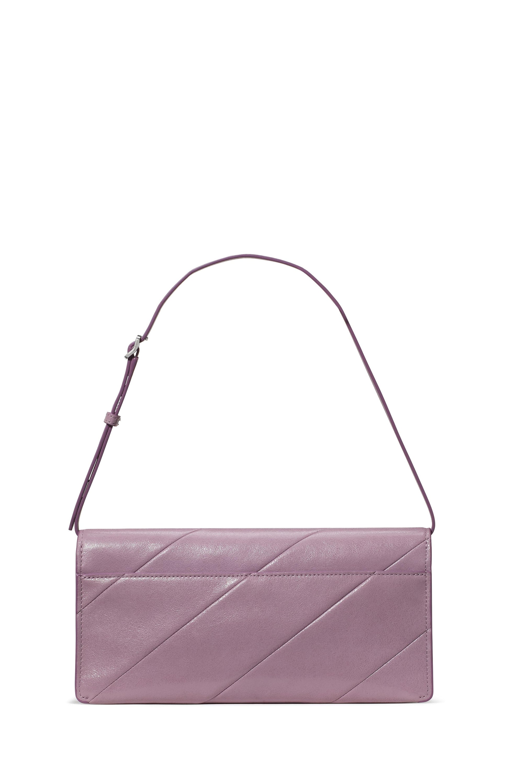 KN416-Deco Glazed Leather Soft Shoulder Bag-Market Purple