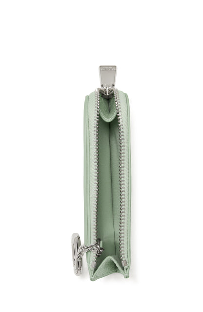 KN422-Patent Mini Zip Card Case-Mint Frosting