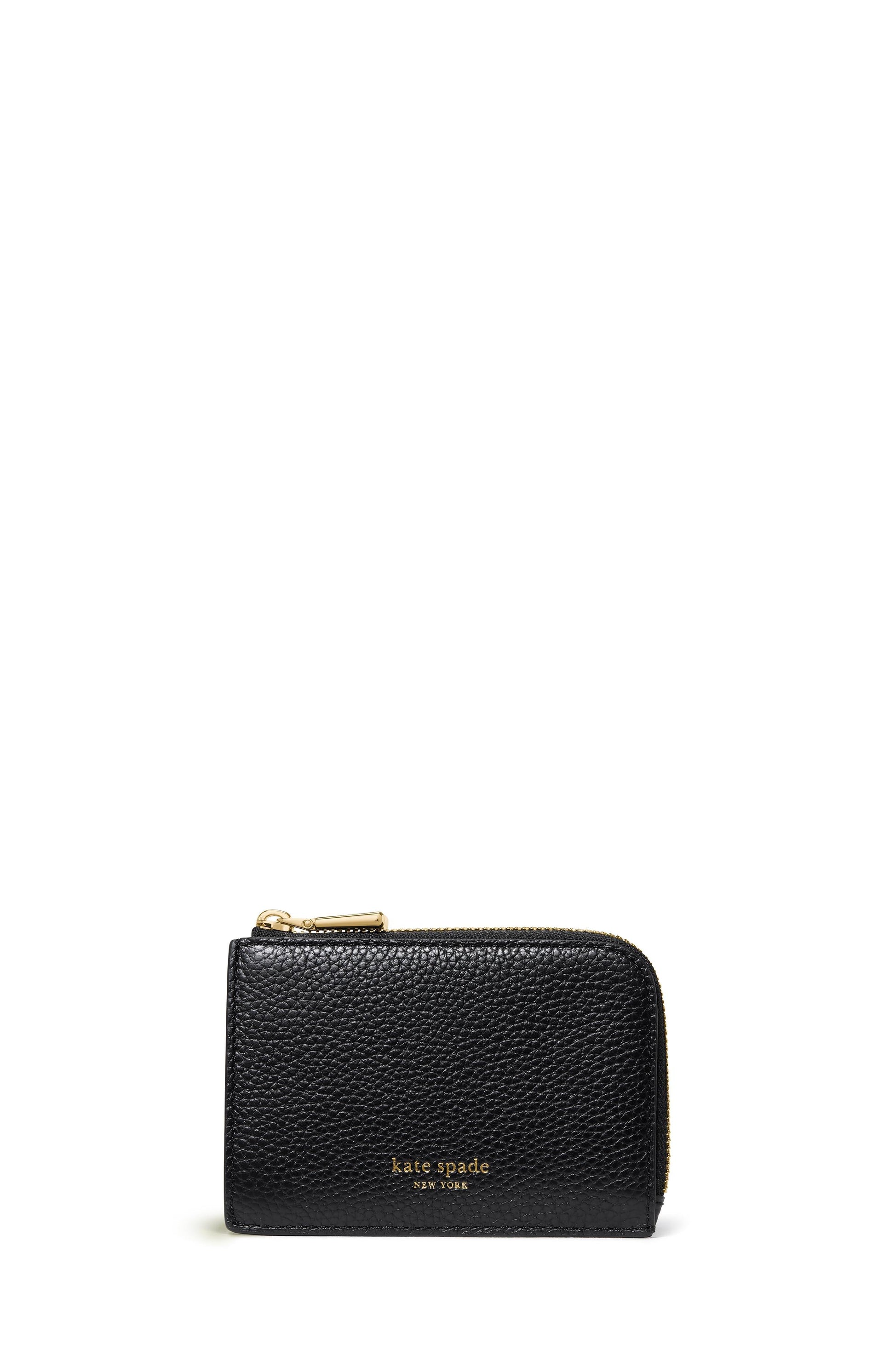 KN424-Mini Zip Card Case-Black