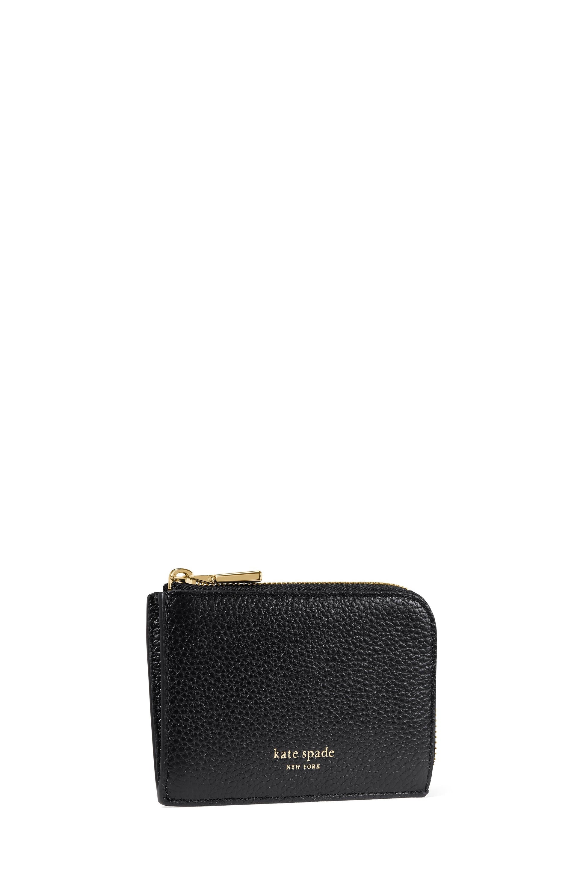 KN424-Mini Zip Card Case-Black