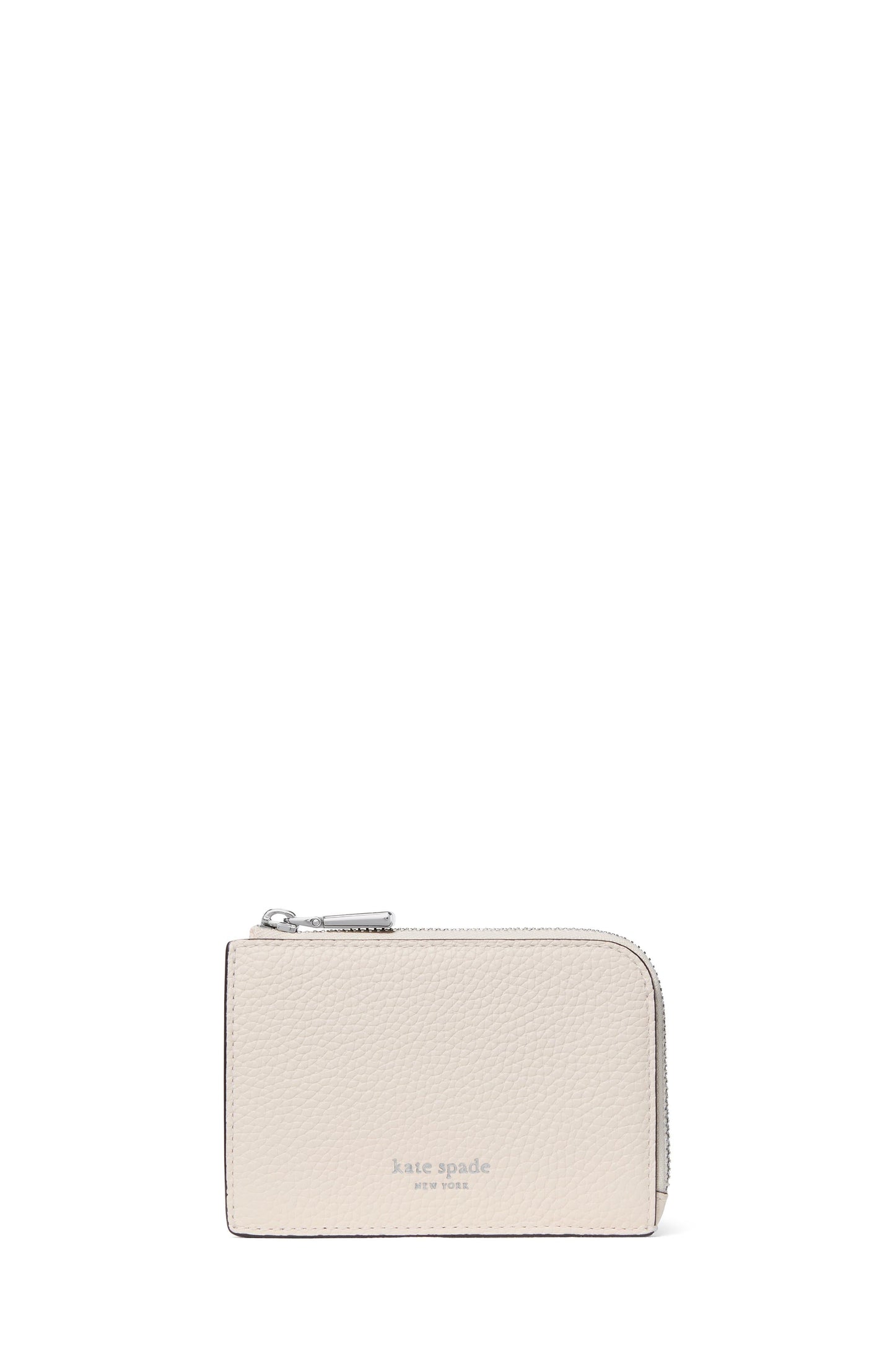 KN424-Mini Zip Card Case-Cashew Milk