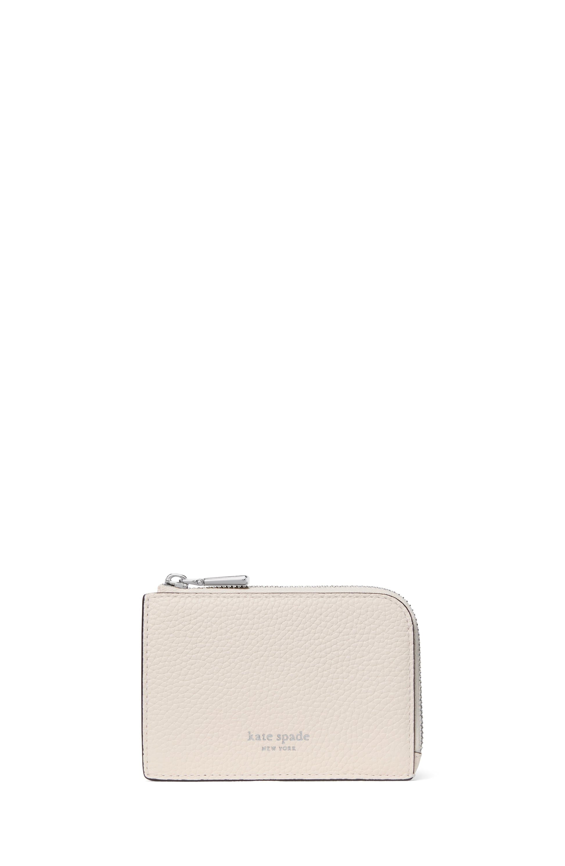 KN424-Mini Zip Card Case-Cashew Milk
