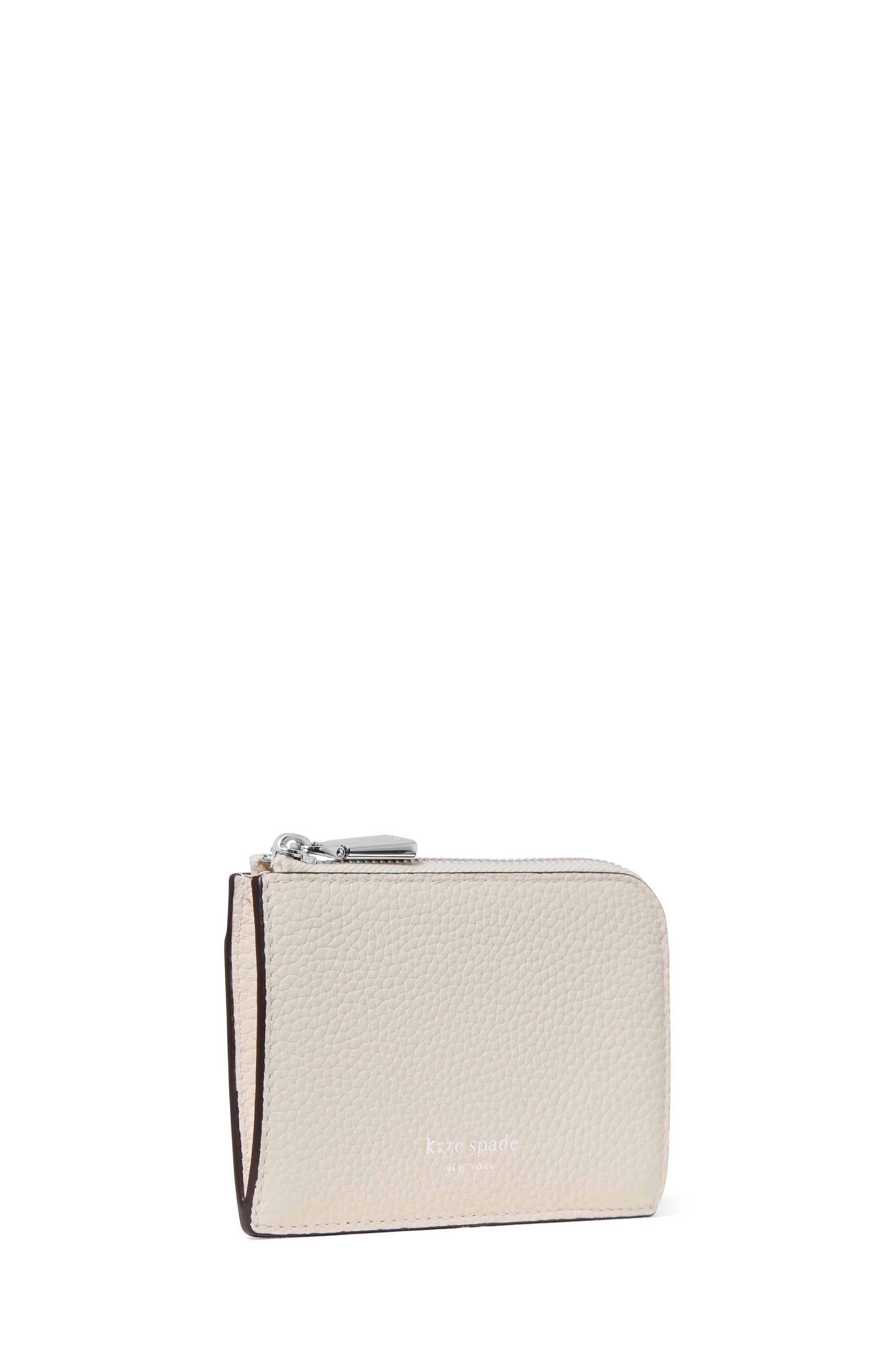 KN424-Mini Zip Card Case-Cashew Milk