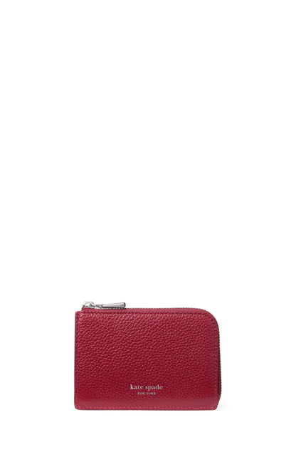 KN424-Mini Zip Card Case-Red Jam