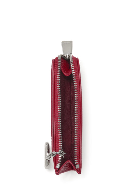 KN424-Mini Zip Card Case-Red Jam