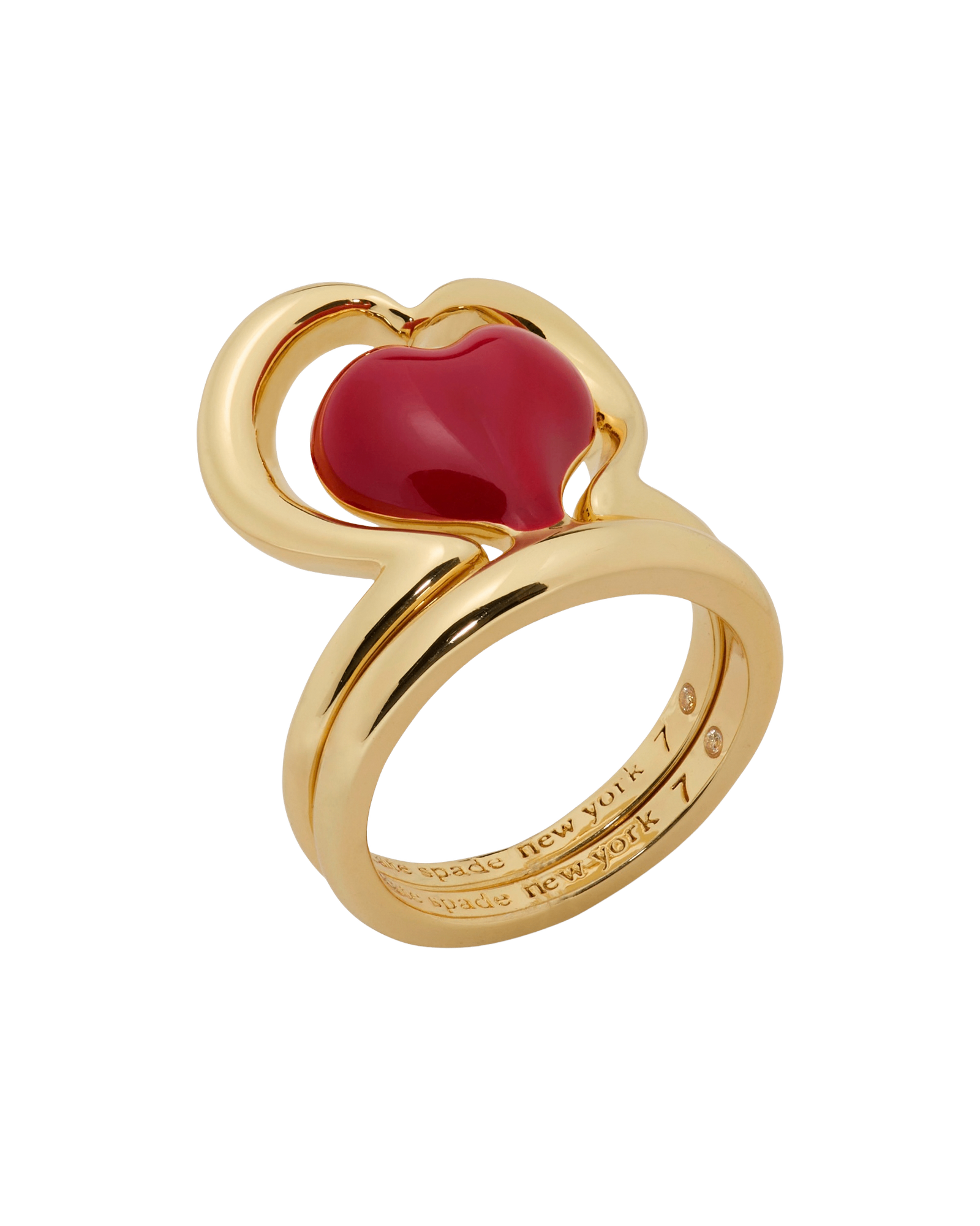 KN519-Amour Ring-Dark Scarlet