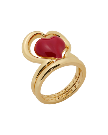 KN519-Amour Ring-Dark Scarlet