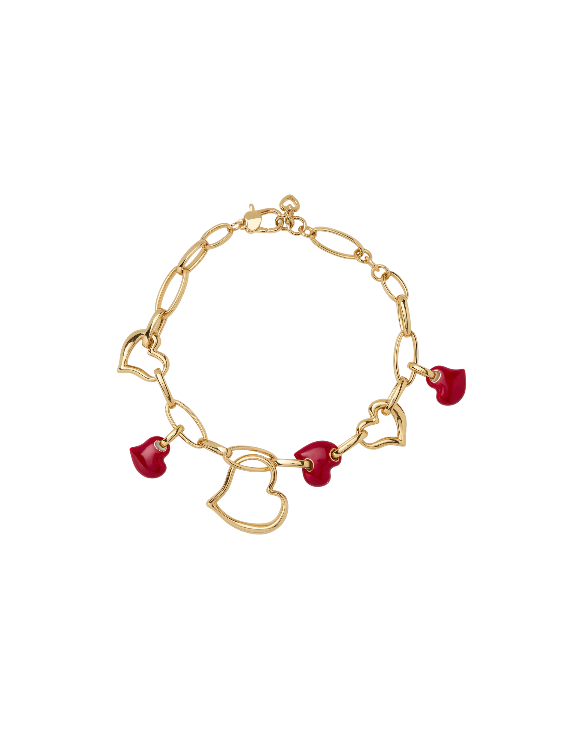KN522-Amour Charm Bracelet-Dark Scarlet