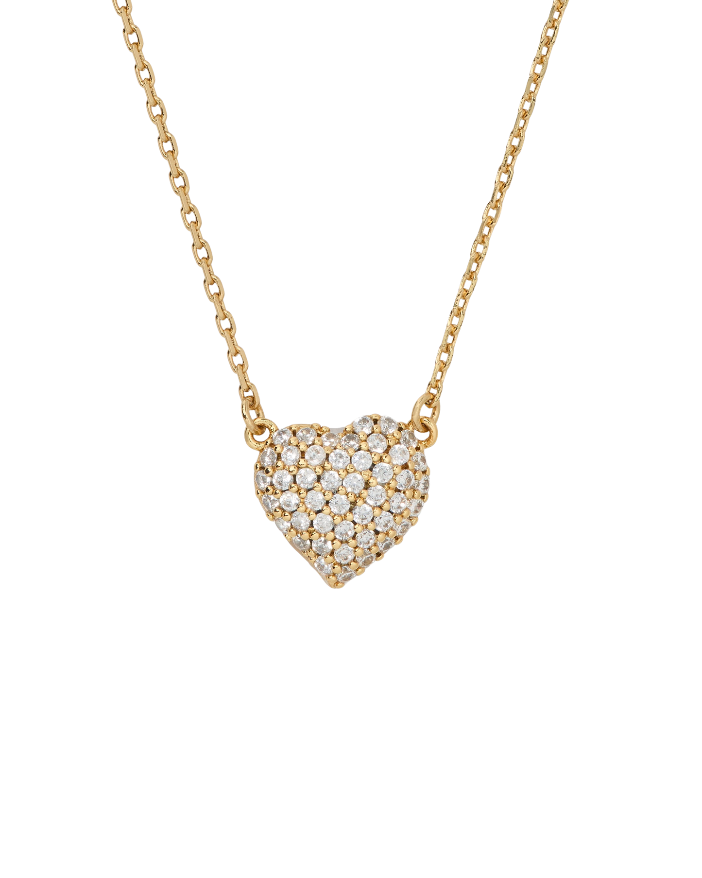 KN796-Amour Pave Pendant-Clear/Gold