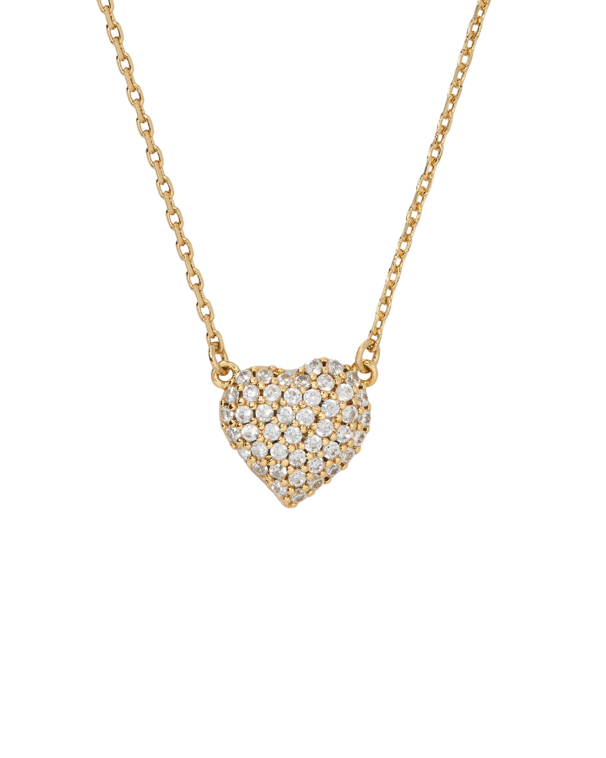KN796-Amour Pave Pendant-Clear/Gold