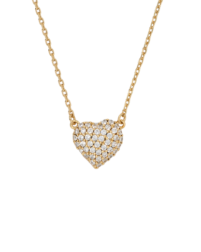 KN796-Amour Pave Pendant-Clear/Gold