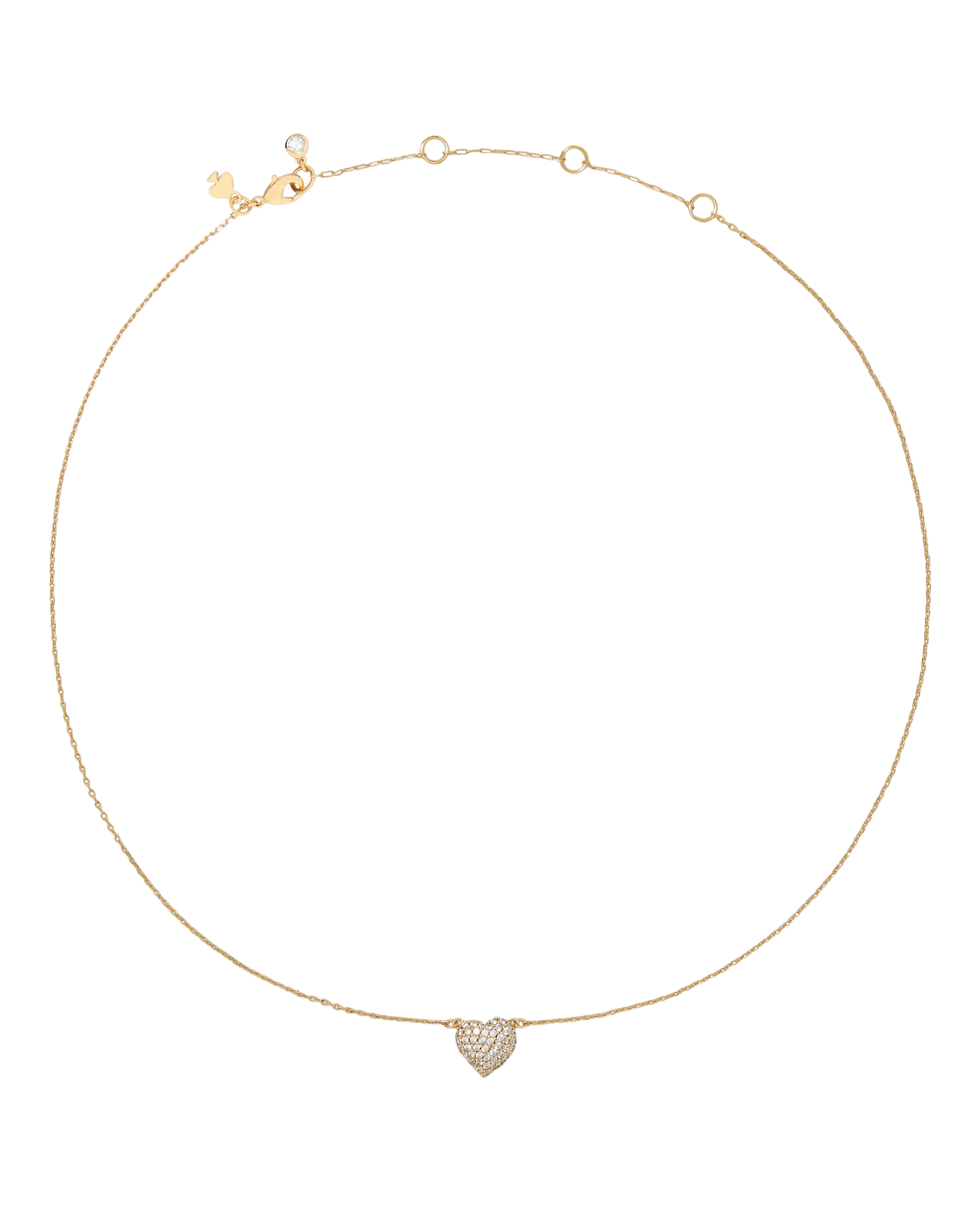 KN796-Amour Pave Pendant-Clear/Gold