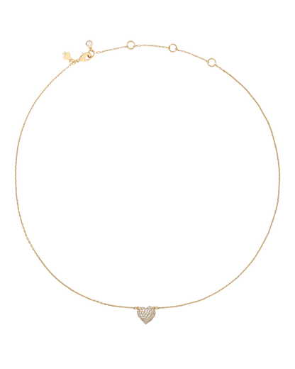 KN796-Amour Pave Pendant-Clear/Gold