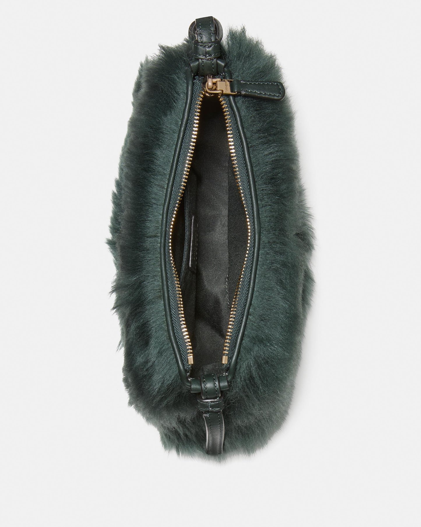 KN810-Loop Shearling Crossbody-Deep Evergreen